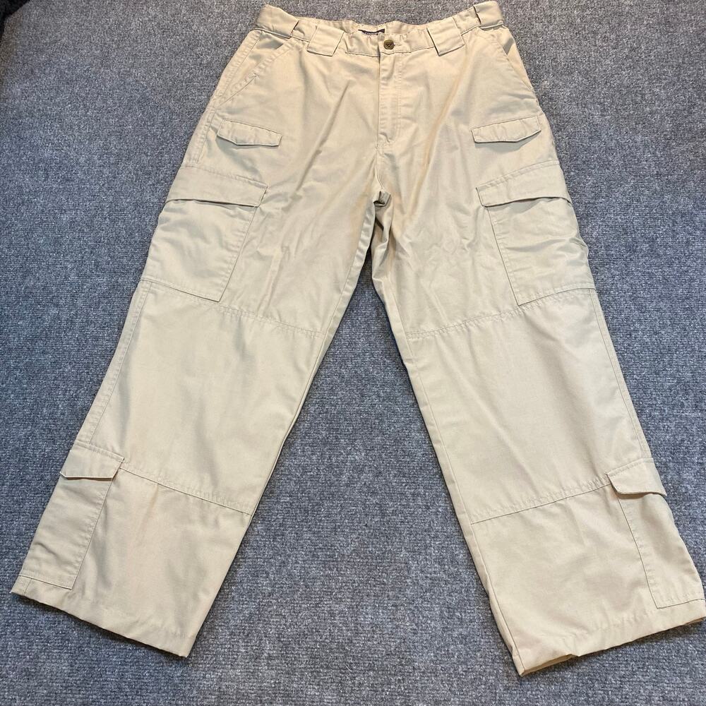 Condor Mens 32x34 Ripstop Tan Khaki Cargo Adjustable Pants Outdoor Tactical